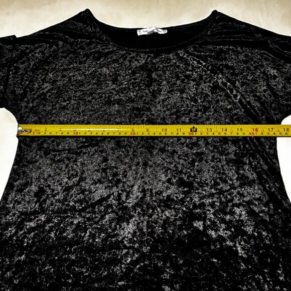 The Vanity Room Black Crushed Velvet Mini Dress S Whimsigoth Romantic Goth Soft - Picture 7 of 15